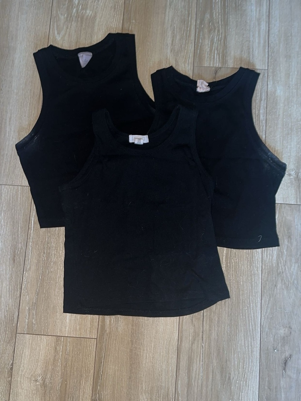 Tilly's Black Ribbed Girls' Tank Tops - 3-Pack